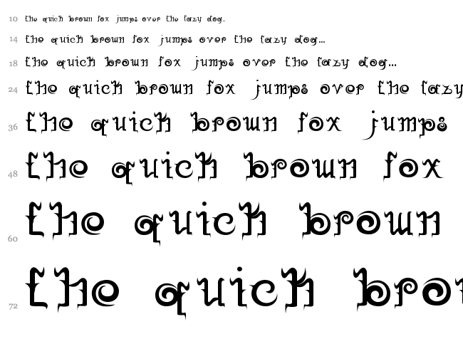 Herban Flux font waterfall
